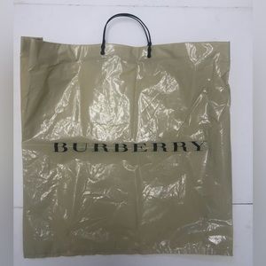 Burberry Vintage Empty Shopping‎ Bag Plastic Large